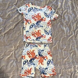 GAP Kids Hero Pajama Set - Red, Blue, and White - Captain America